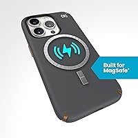 Vista 5 de Speck Funda para iPhone 15 Pro – Diseñada para MagSafe, protección contra caídas, resistente a los arañazos, suave al tacto, funda de teléfono