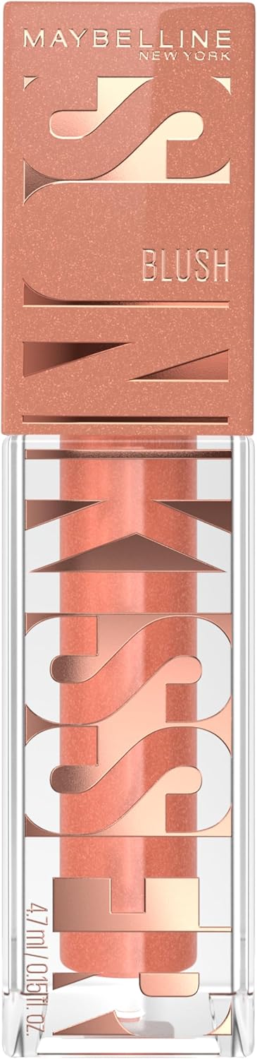 Maybelline New York Sunkissed Liquid Glow Blush – 3 Sol Search – blush voor alle huidtypen – verrijkt met vitamine E – voor een sunkissed glow – voelt licht aan op de huid – inclusief applicator