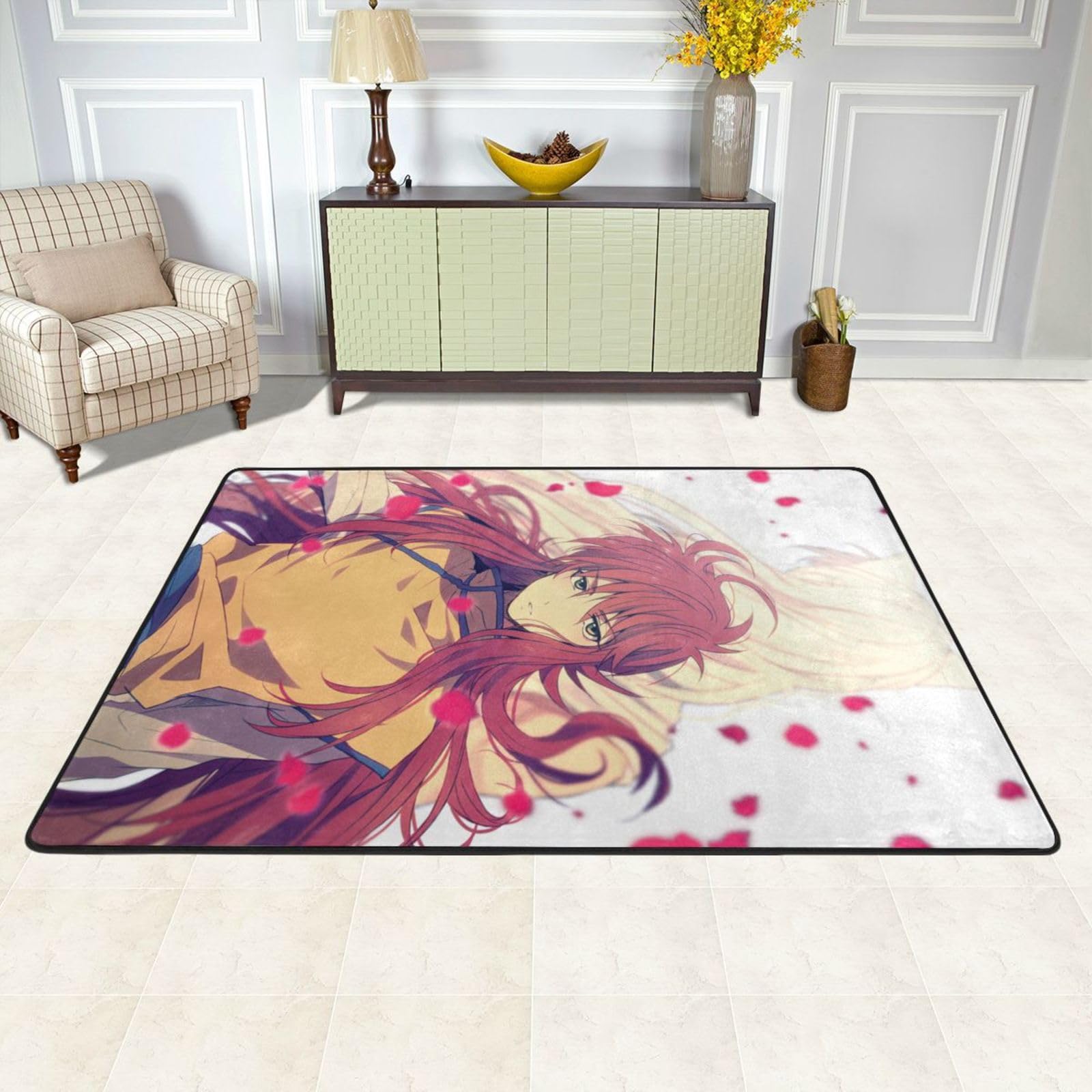 Anime Yu Yu Hakusho Rugs Area Rug Soft Non-Slip Carpet for Bedroom Home Living Room Decor Floor Mat 36"X24"
