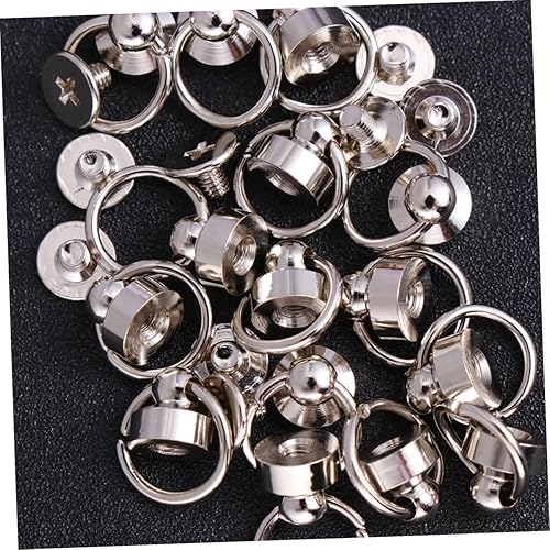 Miniatura 4 de 90 piezas de correa de cuero caja de teléfono de metal caja de teléfono de cuero sujetadores de cuero tornillo remache tornillo Chicago O-Ring Charm