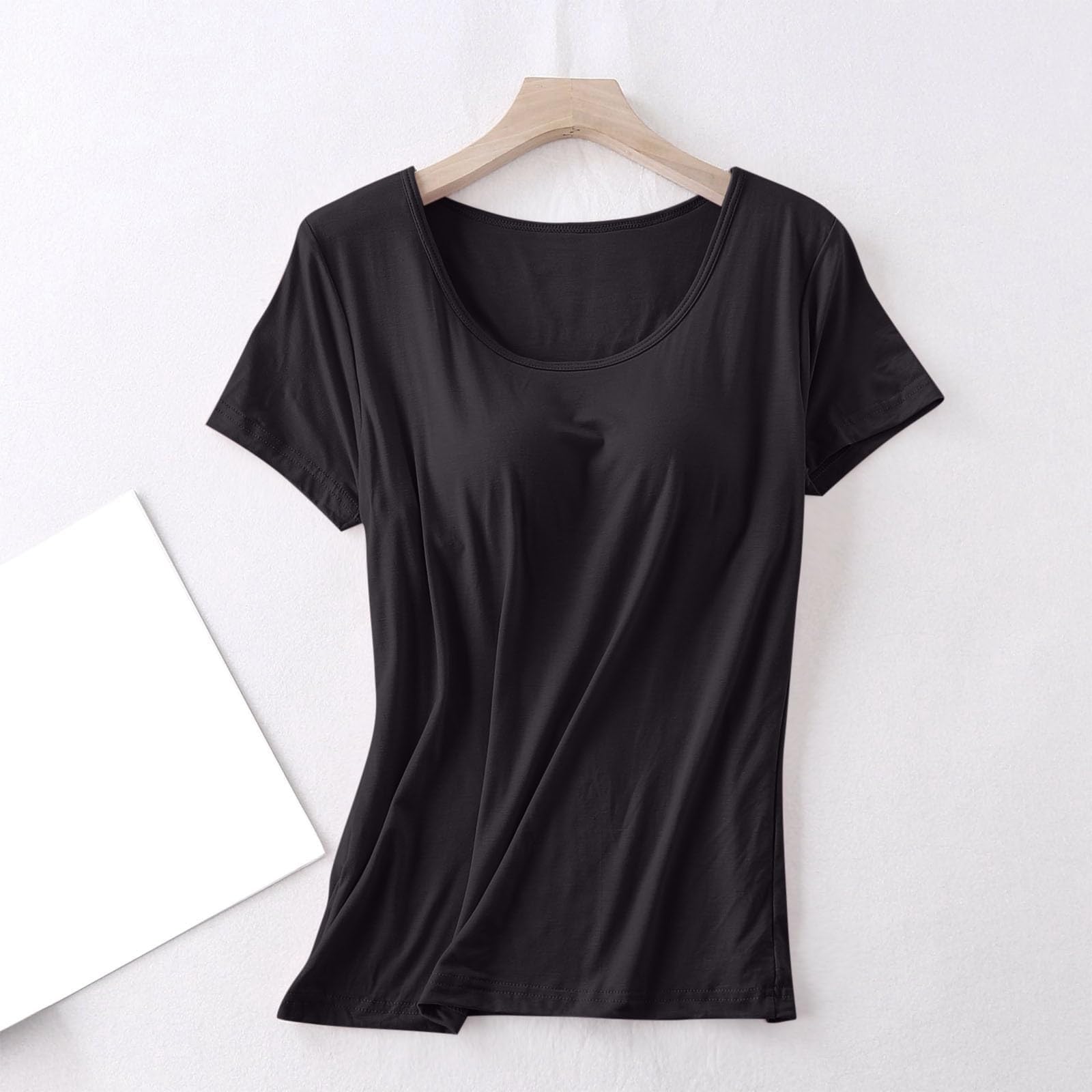 Generico Completo Donna Pantaloncini e Top con Reggiseno Integrato Pigiama Corto per Casa Abbigliamento Casual Estivo