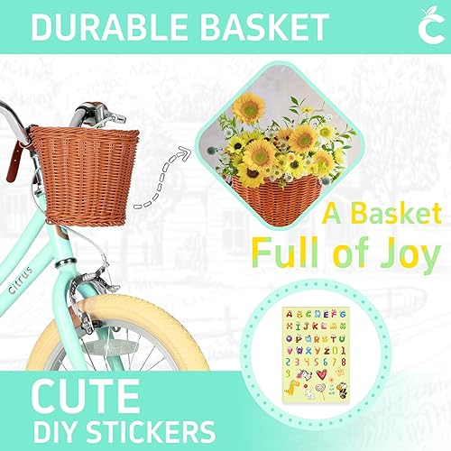 Miniatura 4 de Bicicleta para niños de 2 a 12 años de edad, niñas y niños de 12, 14, 16, 18 y 20 pulgadas, bicicletas retro con ruedas de entrenamiento, anillo de