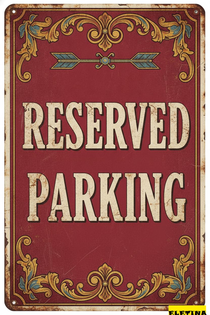 Personalized Sign for Man Cave Metal Warning Reserved Parking Aluminum Art S Vintage Street Safety S & Als Aluminum School Bar Street Parking Lot 8x12in Business Decor Private Property Decorative