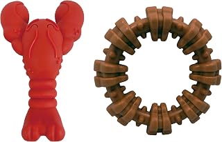Lobster and Textured Ring Power Chew Dog Toys for Aggressive Chewers X-Large 50+ lbs