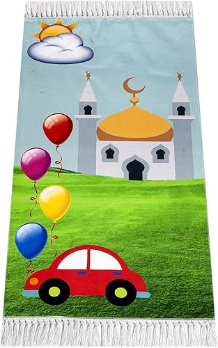 Miniatura 1 de Alfombra de oración musulmana para niños  Impresión digital de diseño único Sajadah  Alfombra de oración islámica suave  Regalos de Ramadán islámico