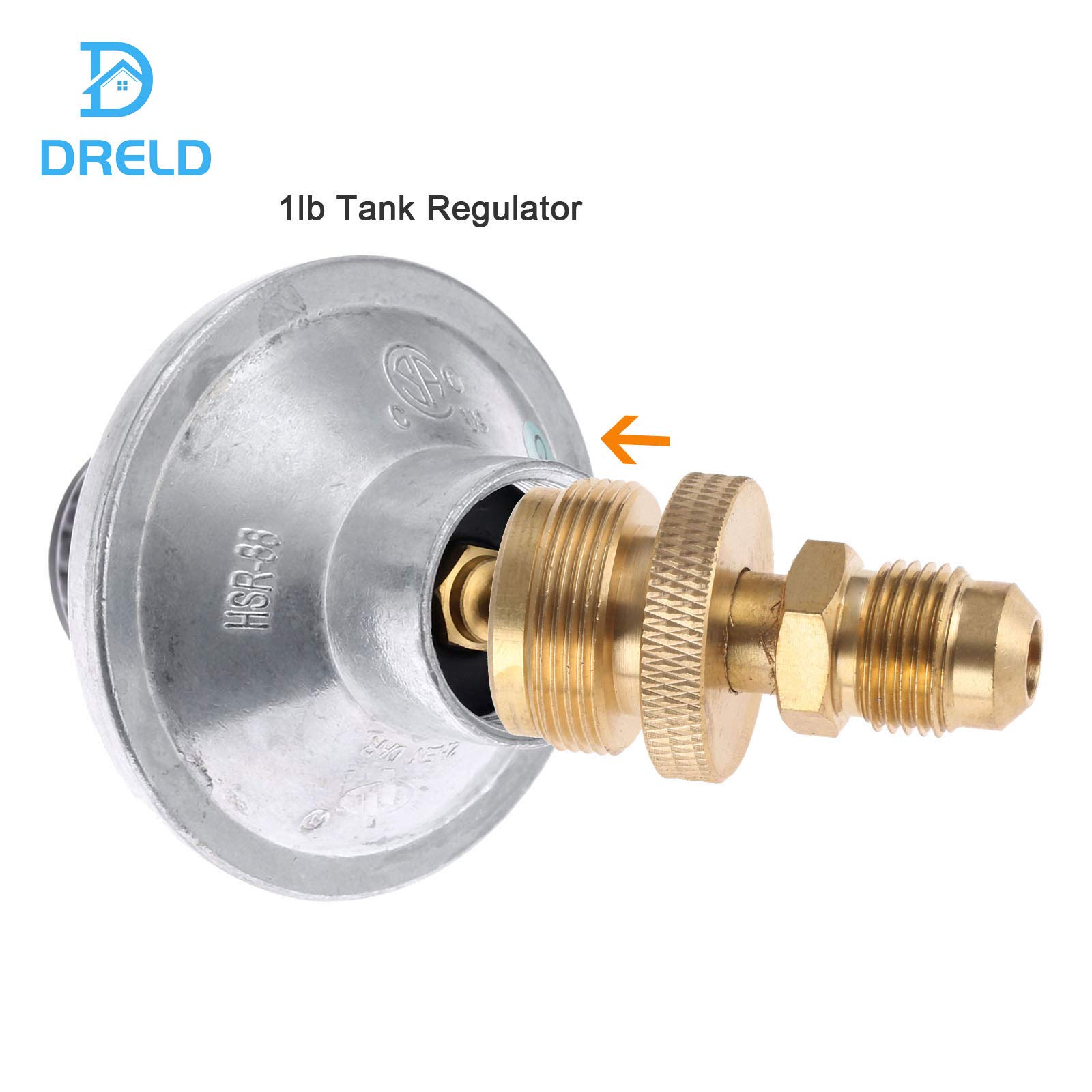 Buy DRELD 1lb Propane Tank Canister Regulator Adapter Connection to 3/8