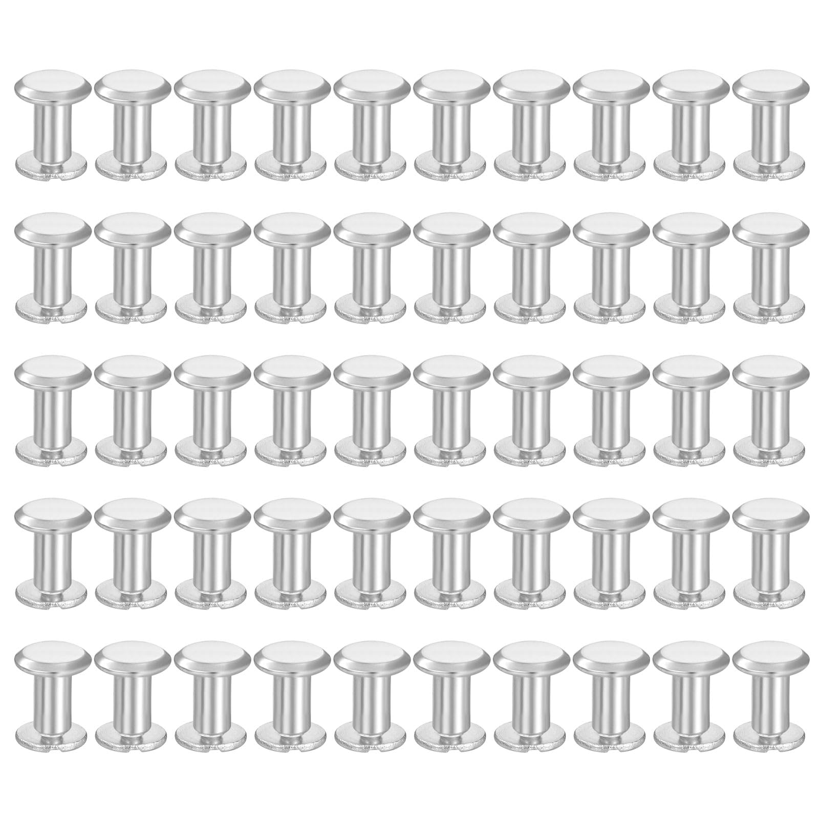 PATIKIL 50 Sets M3 Chicago Screws, 3x8mm(DxH) Phillips Binding Post Bolts
