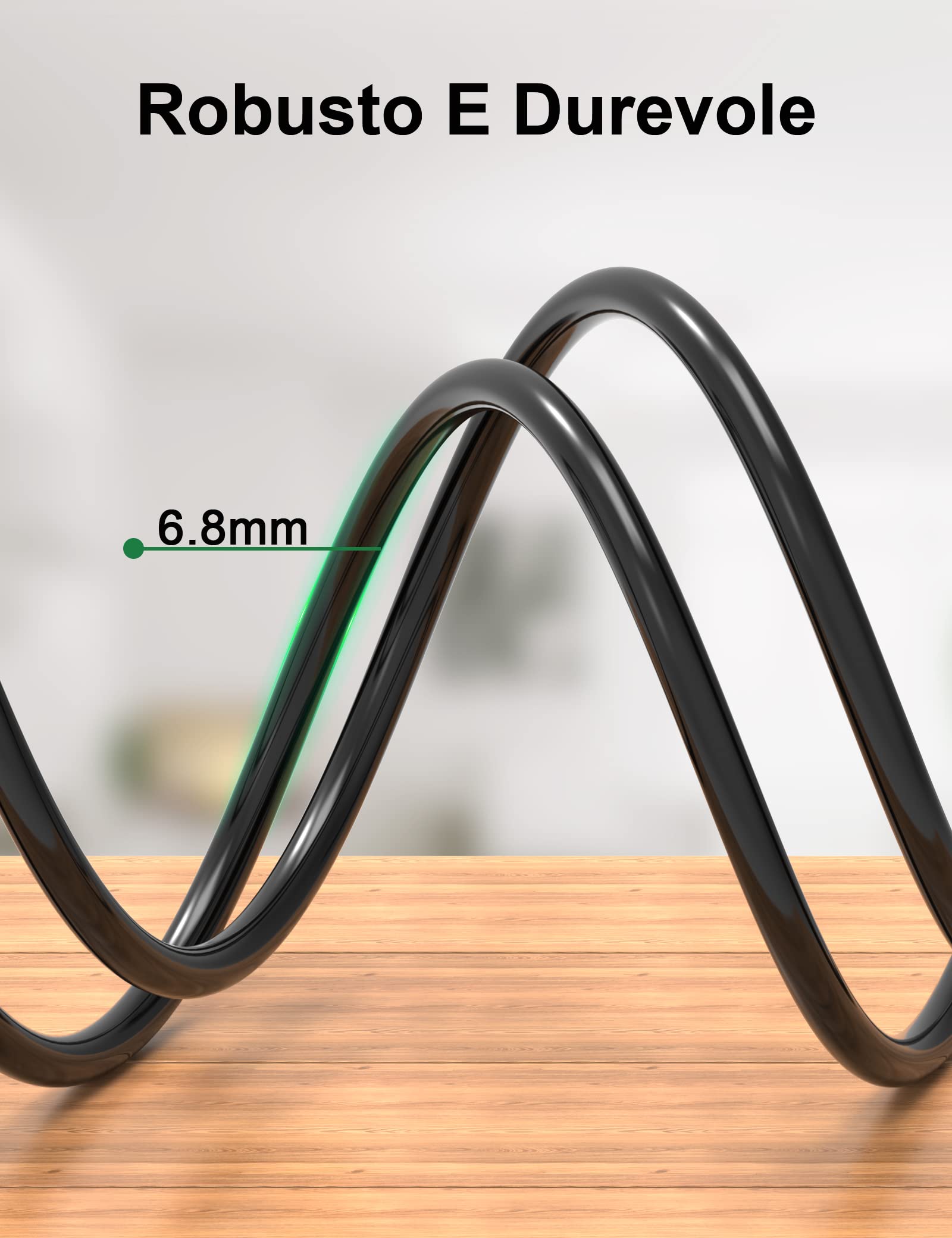 Cavo Di Alimentazione IEC 3M Di BICMIC - Spina CEE 7/7 Angolata Per PC, TV, Monitor - Foto 5