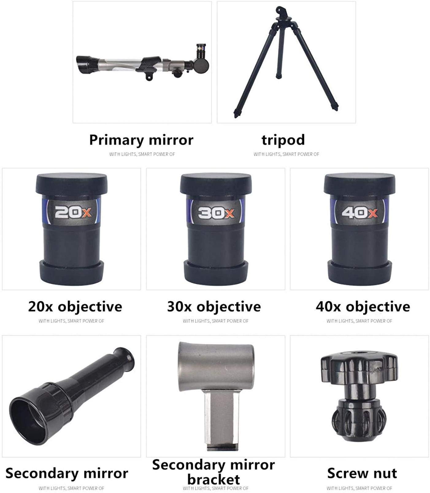 Télescope pour Adultes et Enfants, télescope pour débutants en Astronomie, télescope pour Enfants de 8 à 12 Ans, télescope débutant avec chercheur et trépied