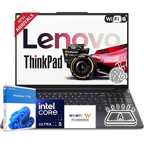 Lenovo 2026 Newly Released 16" WUXGA Thinkpad E16 Business Workstation Laptop, Intel Core Ultra 5 125U(Outperforms i7-1335U), 32GB RAM, 1TB PCIE, Backlit Keyboard, Fingerprint Reader, Windows 11 Pro