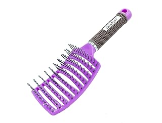 Zabolight Vent Hair Brush Vented Detangling Hair Brush for Thick Long Curly Hair, Curved Fast Blow Drying Brush for Women & Men (Purple)