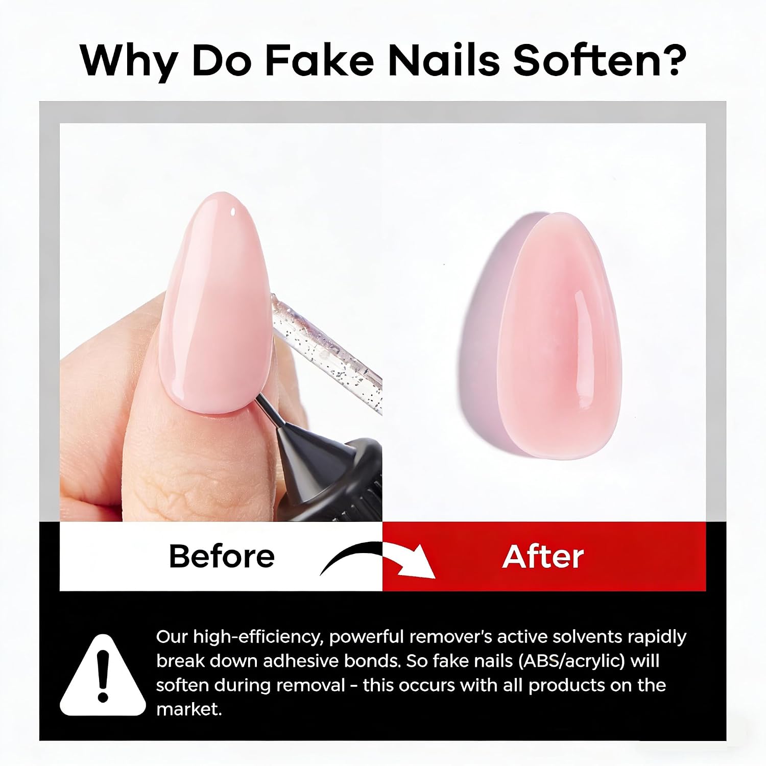 Glamonade Press on Nail Glue Remover: Pinpoint Fake Nails & Artificial Nail Tips Liquid Non-Acetone Nails Glue Remover Not for UV Gel - Needle Tip