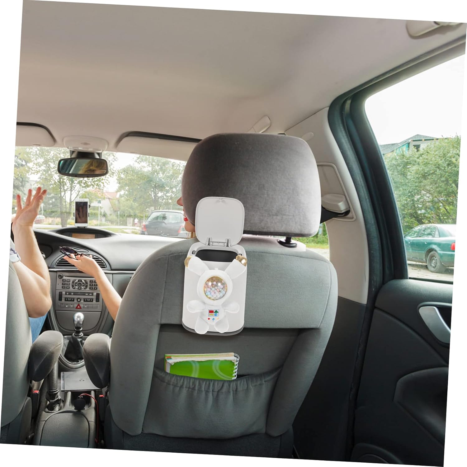 2Pcs Car Trash Can Mini Vehicle Trash Bin Seat Organizer for Backseat Automotive Garbage Cans Vehicle Trash Can Portable Small Garbage Can Car Bin Pp Miniature Trash Bag