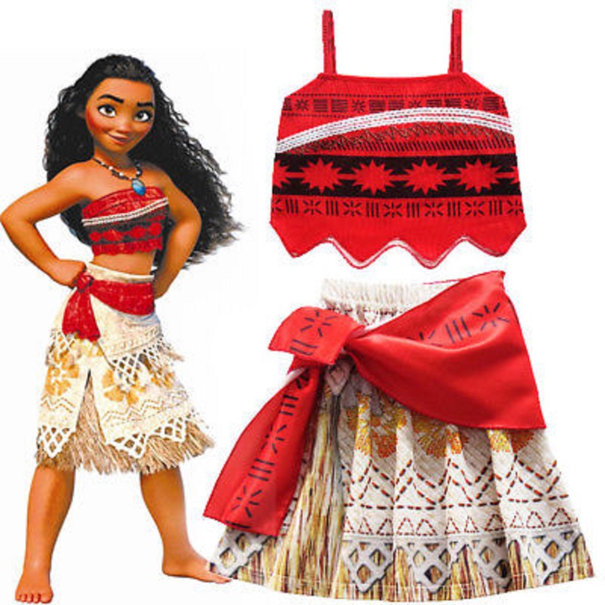 FancyDressWale Princess MONANA Costume with Magical Seashell Necklace (3-4 Years) (B07D19LM4Z) Amazon Price History, Amazon Price Tracker