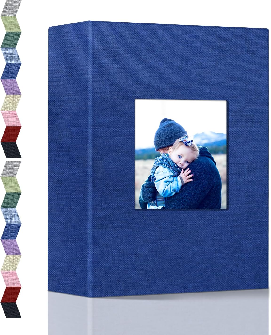 Popotop Photo Album 4x6-100 Photos Photo Books with 100 Vertical Pockets,Linen Cover Albums for Family Wedding Anniversary Baby Vacation Pictures
