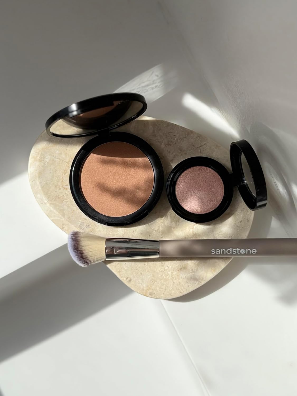 Sandstone Scandinavia Blush Brush – Soft Vegan Bristles, Cruelty-Free | Designed to apply and blend blush smoothly on the cheeks