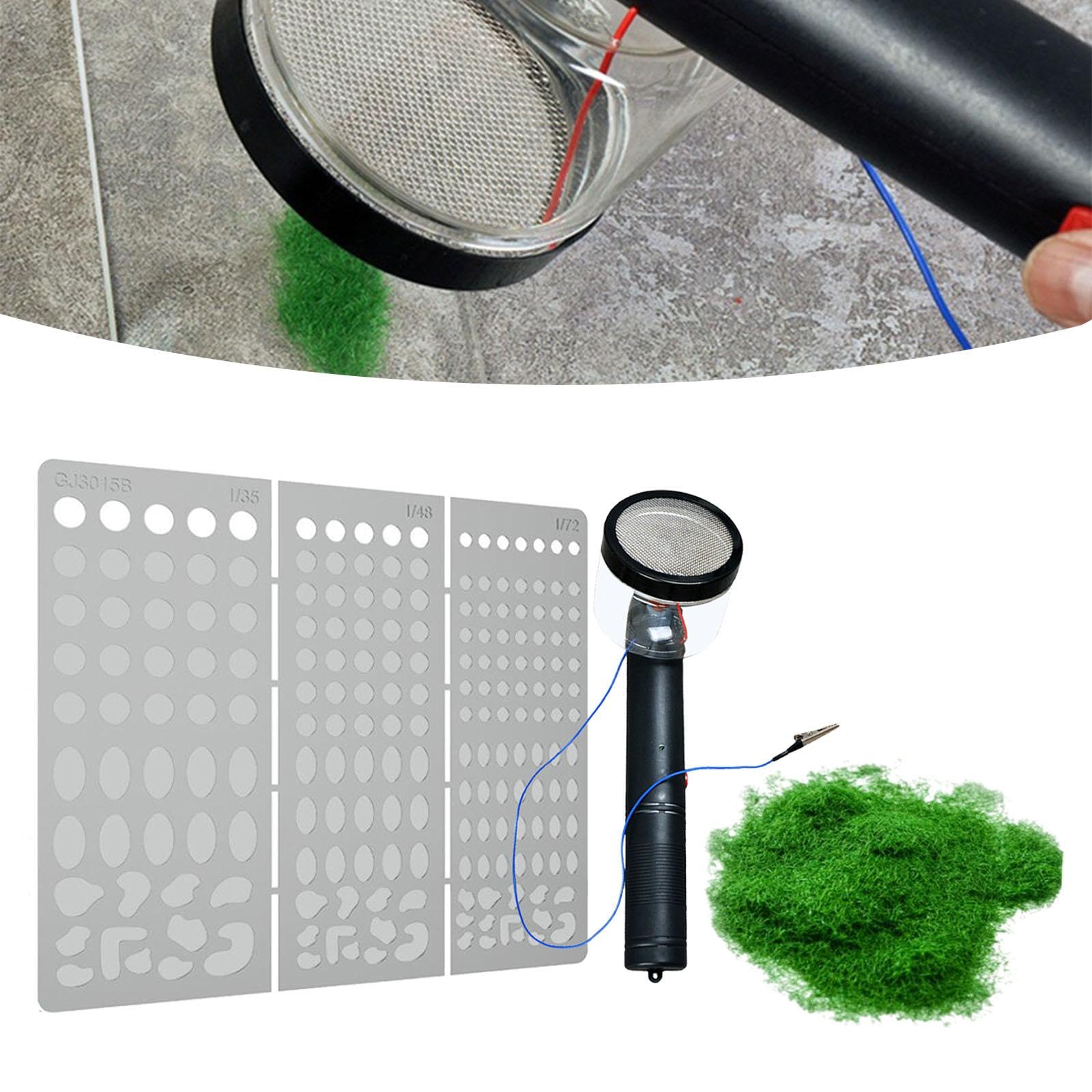 2 set di applicatori statici pratici per floccaggio per tavolo da sabbia per layout fai da te