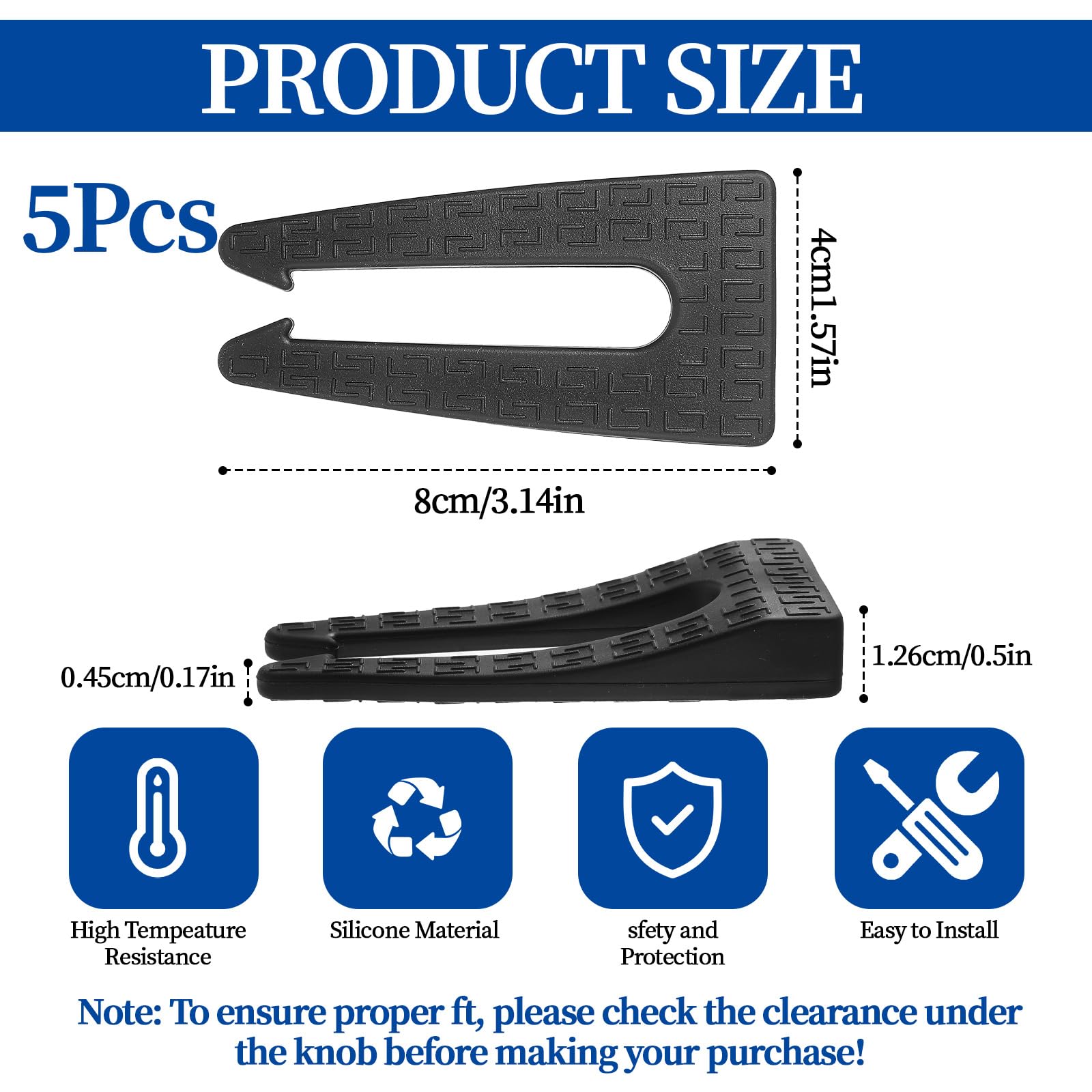 5Pcs Gas Stove Knob Locks Oven Lock Child Safety Gas Stove Knob Covers Baby Proof Stove Knob Covers Lock Gas Stove Knob Locks Prevent Children or Pets from Turning on Gas Stove No Tools Need