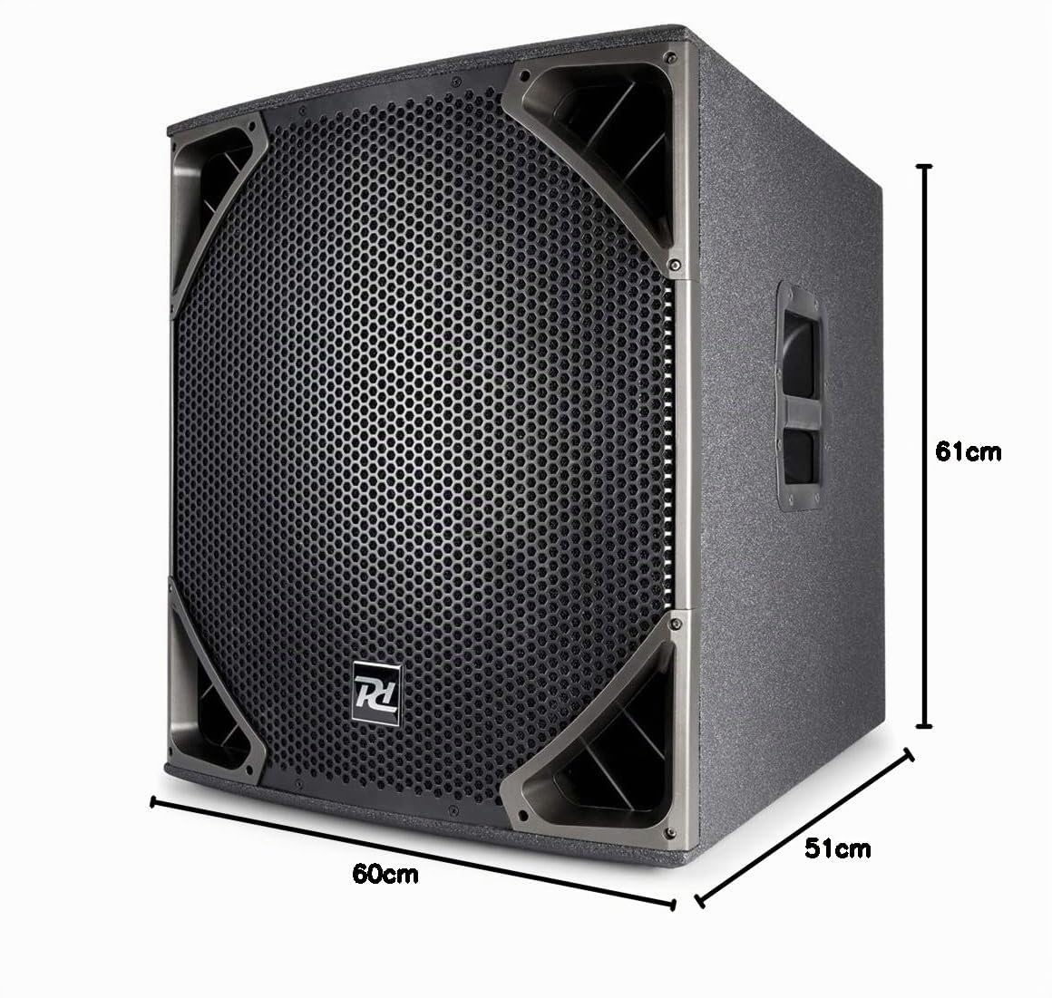 Power Dynamics PD618SA Caisson de Basse 18 Professionnel - Subwoofer Actif Puissant 1400 Watts Max, Structure Très Solide en Contreplaqué, Idéal pour Concert et Grands Évènements