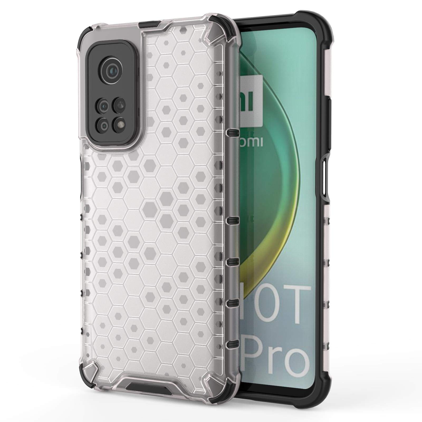 Glasgow Back Case Cover Compatible with Mi 10T Pro (Honeycomb Pattern) - Transparent (B08YF4KD82) Amazon Price History, Amazon Price Tracker