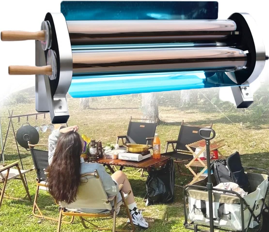 Portable Solar Barbecue Cooker BBQ Grill Stainless Steel Stove Oven, 2.6L Large Capacity Solar Cooker for Outdoor Picnic Camping, Foldable,Photoelectricdualuse