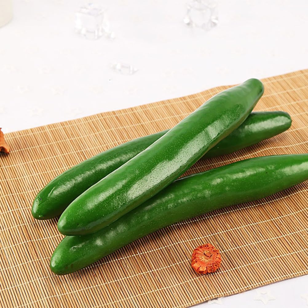 TOYANDONA 10 Pcs Artificial Cucumbers 9.44 Inch Lifelike Simulated Vegetable Models for Home Kitchen Restaurant Decor and Photography Props