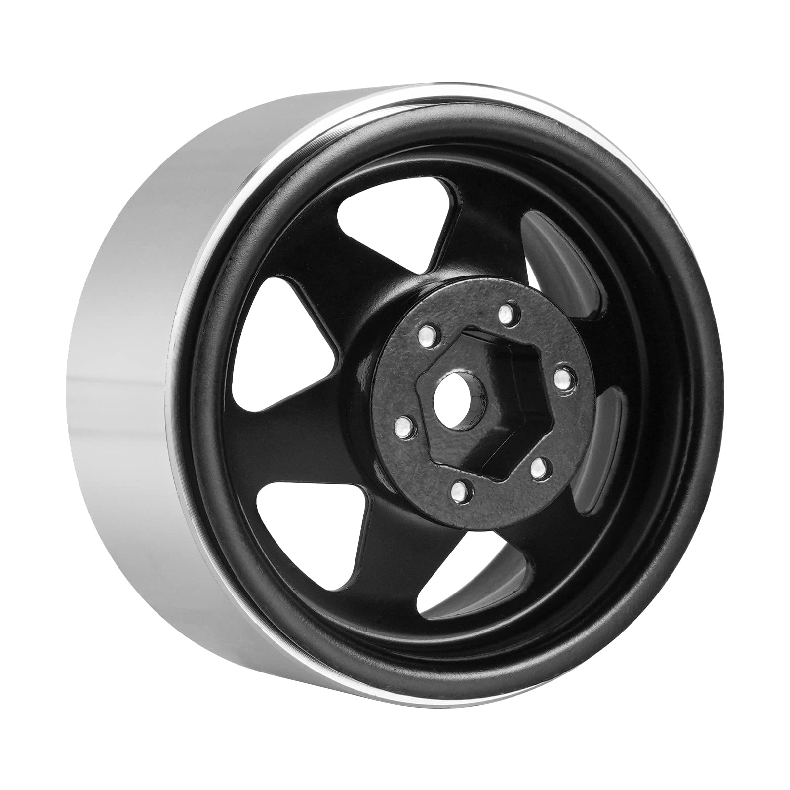 INJORA 1.9 Beadlock Roue Bord Décalage -8.9mm Métal Deep Dish Hub pour 1/10 RC Crawler Car TRX4 Axial SCX10 90046 UTB18,Noir