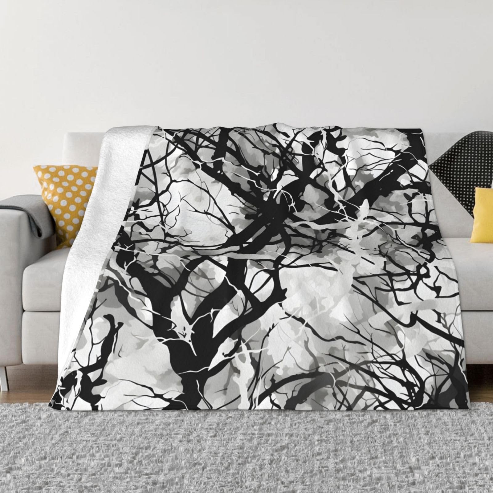 Couverture en flanelle chaude contre le froid plaid Mexpekil pour lit et sofa