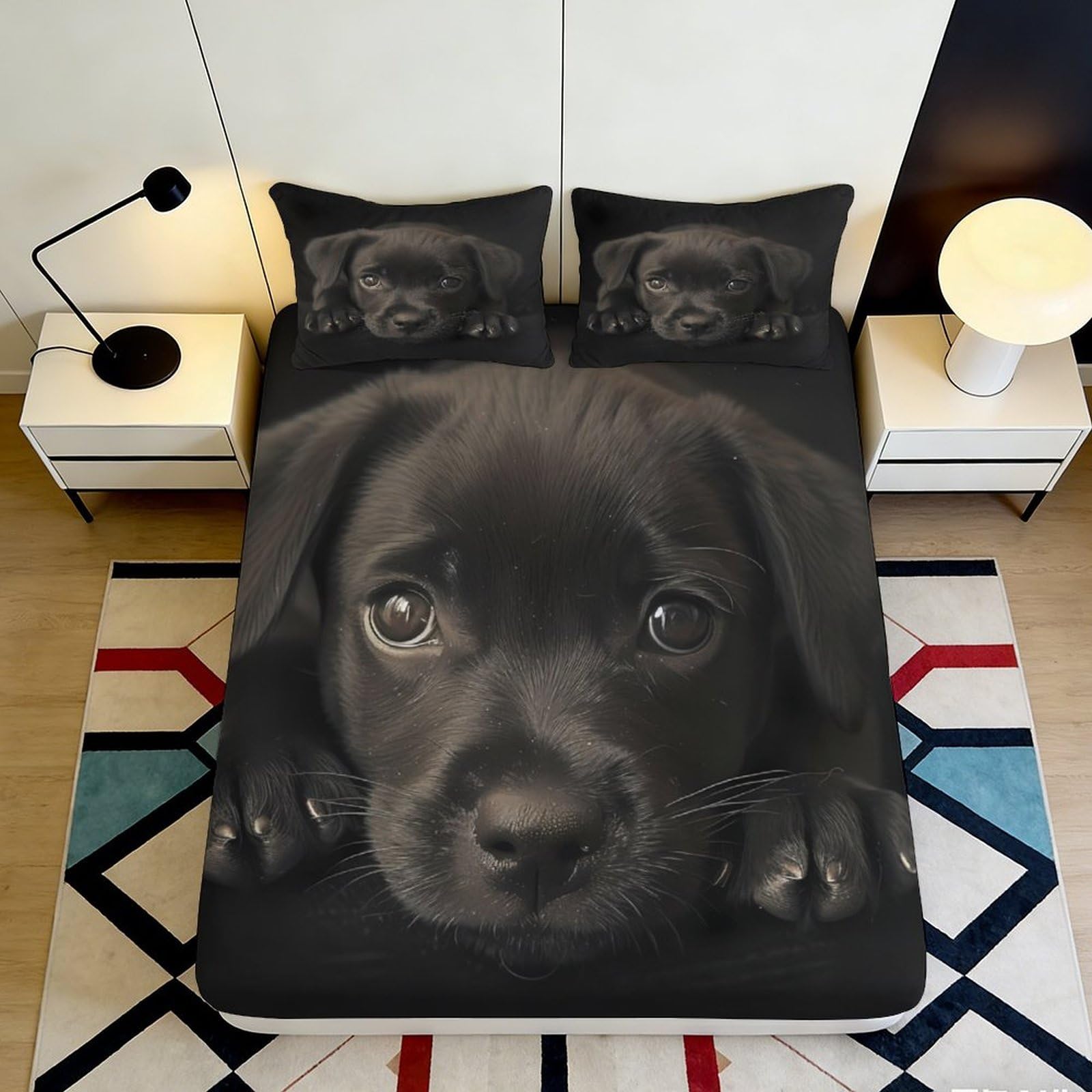 3D Printed Gorilla Fitted Sheet Microfiber Soft Breathable Animal Bed Cover for Bedroom Guest Room Decor Protection 90x200x25cm