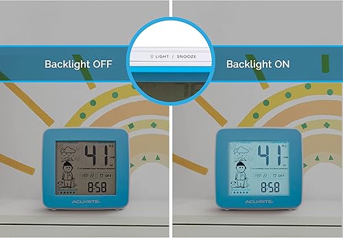Miniatura 6 de AcuRite Estación meteorológica con reloj despertador, hora, fecha y sensor inalámbrico para exteriores para pronóstico hiperlocal y temperatura