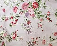 Vista 2 de Country Rose Roses Pink Floral Print Pillowcases Vintage Ruffles Bedding Pillow Covers Cotton Fabric Material Standard