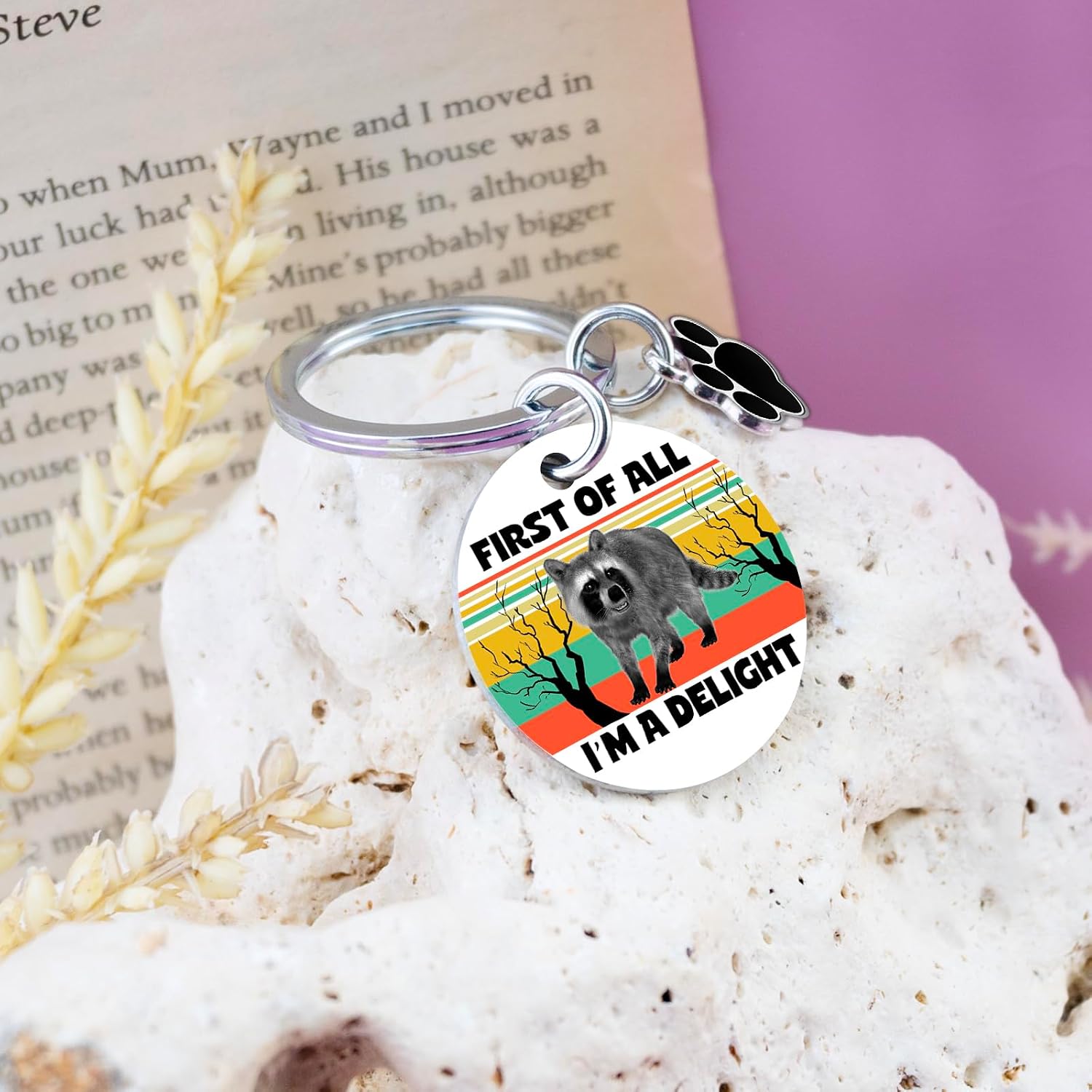 Raccoon Gifts Funny Trash Panda Keychain Racoon Gifts for Women image 3