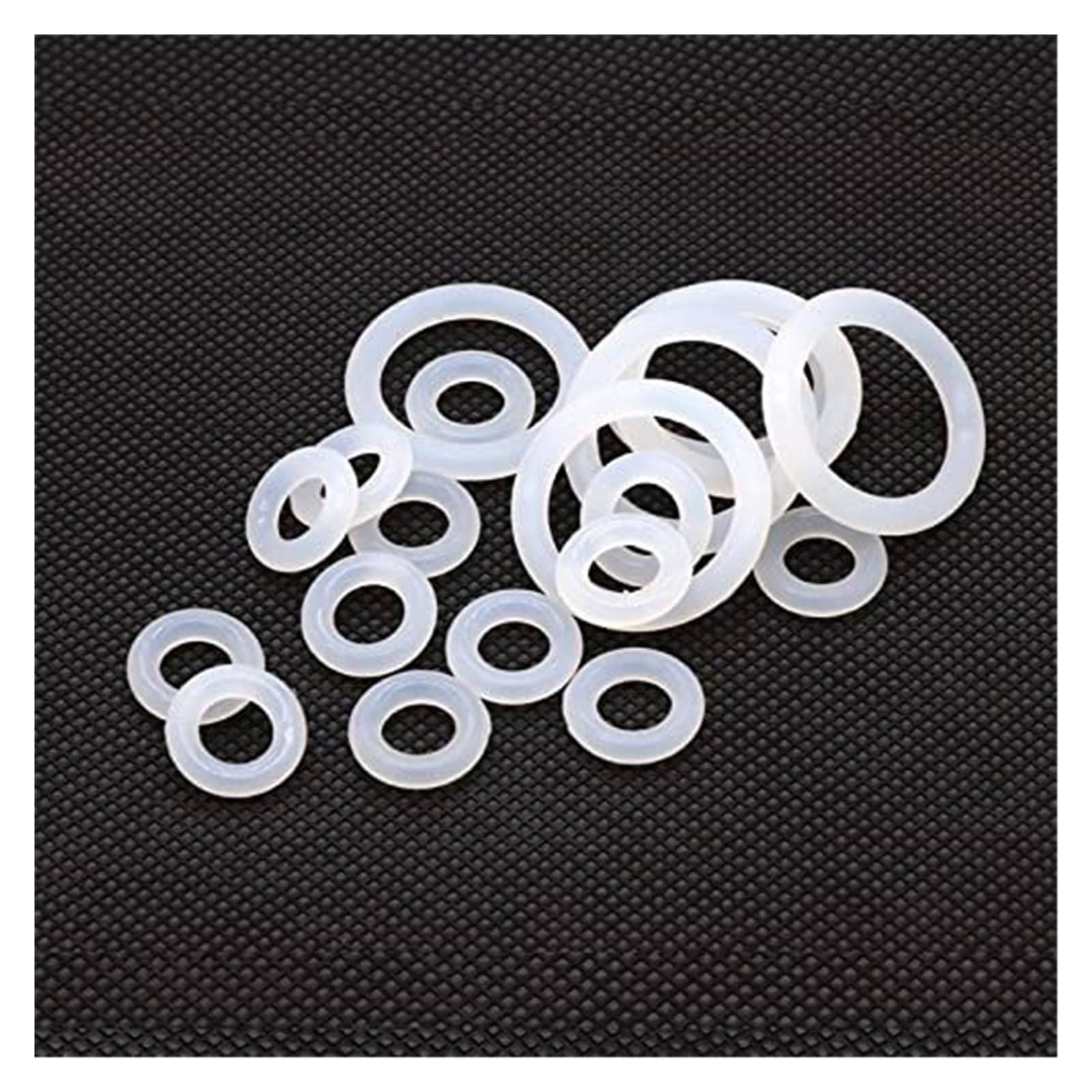 silicona o anillos manguera arandelas junta de gom Junta tórica de silicona calidad alimentaria, 2,4 mm grosor, diámetro exterior 10-100, color blanco, paquete 12(OD 85mm ID 79mm)