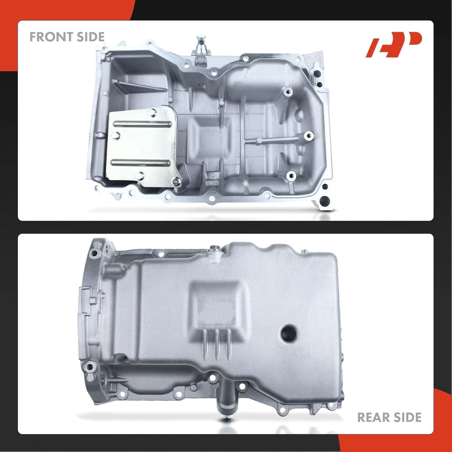 A-Premium Engine Oil Pan Sump with Drain Plug Compatible with Mazda 3 2007-2013 2.3L, 6 2006-2007 2.3L, CX-7 CX7 2007-2012 2.3L