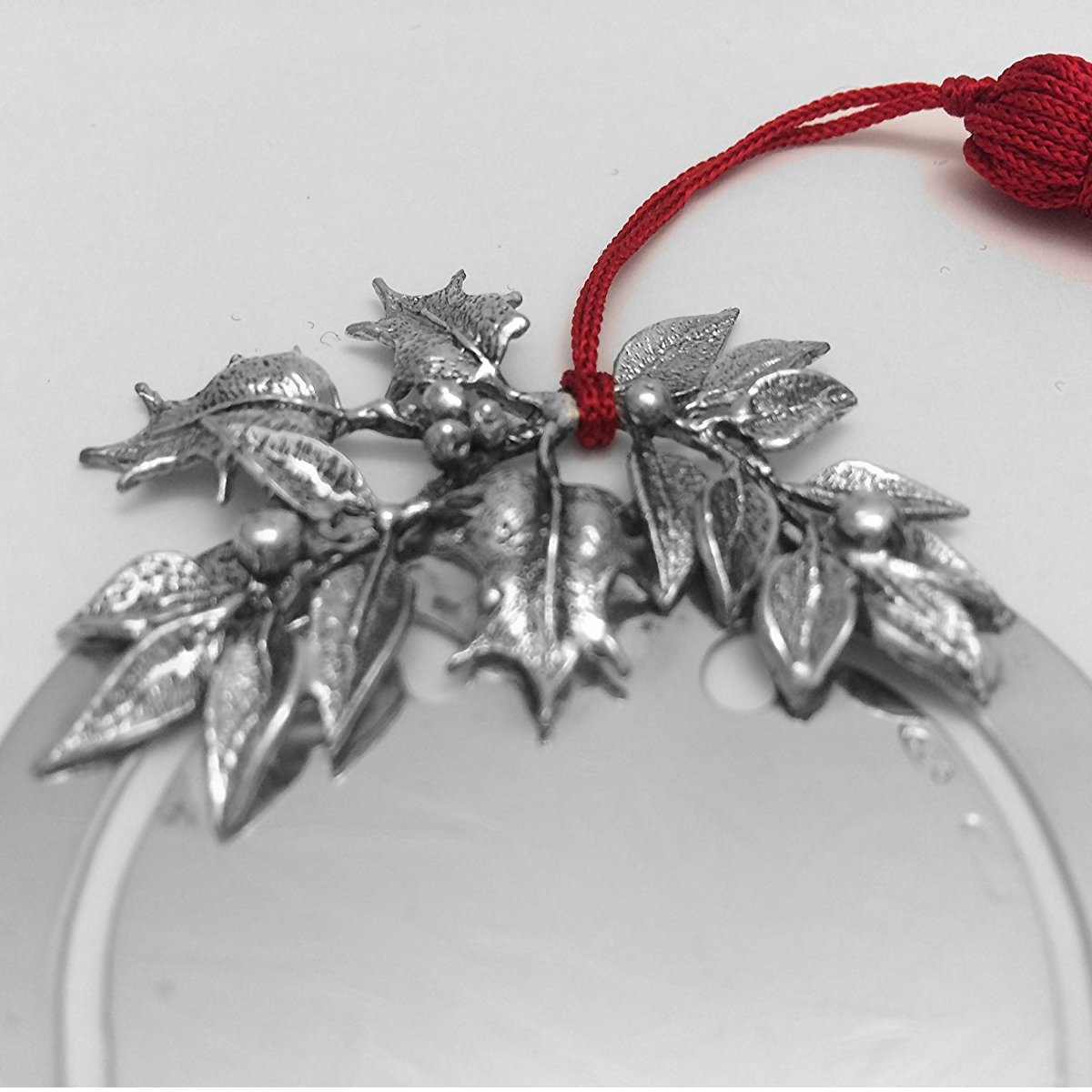 Segnalibro a forma di palma, 8 x 5,5 cm, in argento