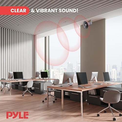 Miniatura 7 de Pyle Altavoz de bocina PA para interiores y exteriores, megáfono de sonido compacto de potencia de 30 vatios de 11 pulgadas, con frecuencia de 400