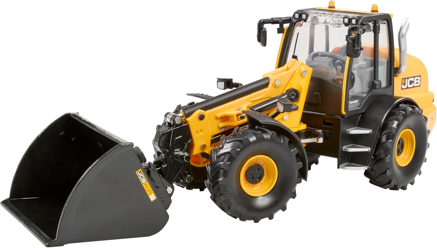 Britains JCB TM420S Telescopic Wheel Loader - 1:32 Scale Replica - Moulded Metal and Plastic Tractor Toy Vehicle - JCB for Children 3 Years and Up