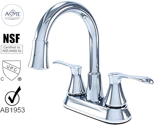 Miniatura 9 de Wasserman 14167060-Grifo giratorio de 360 grados con dos manijas para lavabo y baño con luz LED