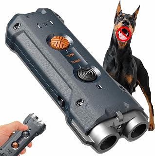 Dog Bark Deterrent Devices, 2025 Upgraded 2X Ultrasonic Anti Barking Device for Dogs-32FT Effective Range Stop Barking Neighbors Dog, Portable & Rechargeable Dog Training, Safe for Human & Dog Outdoor
