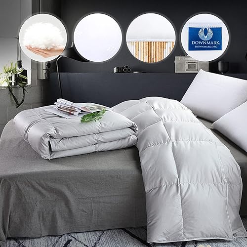 Miniatura 4 de Fabricado en Canadá  Edredón de plumas de las tierras altas para todas las estaciones relleno de plumón de ganso blanco húngaro relleno 750 súper