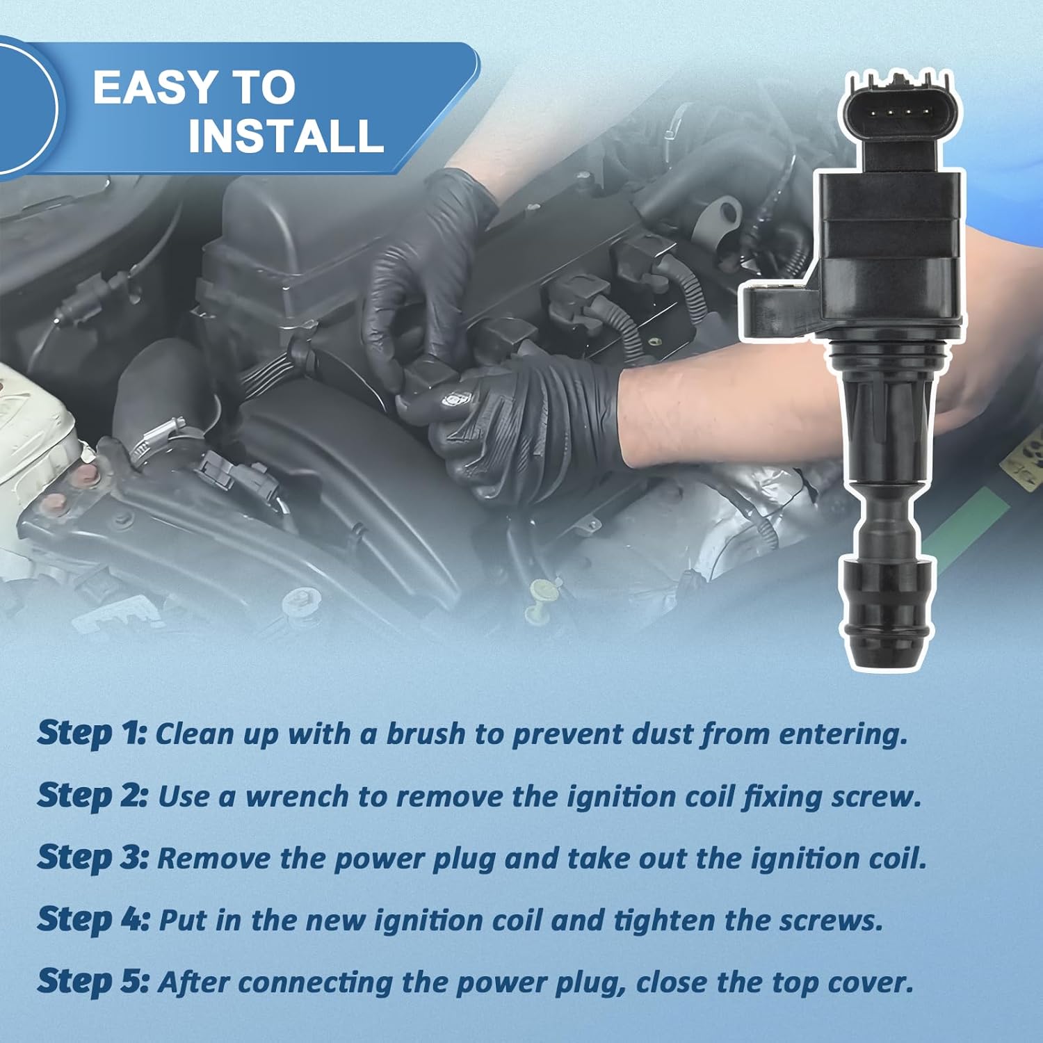 Set of 4 UF491 Ignition Coil Packs and Iridium Spark Plugs Cobalt HHR Malibu, Saturn Aura, Buick Lacrosses Verano, GMC Terrain, Pontiac G5, 2.0L 2.2L 2.4L L4, Replaces D522C, C1552