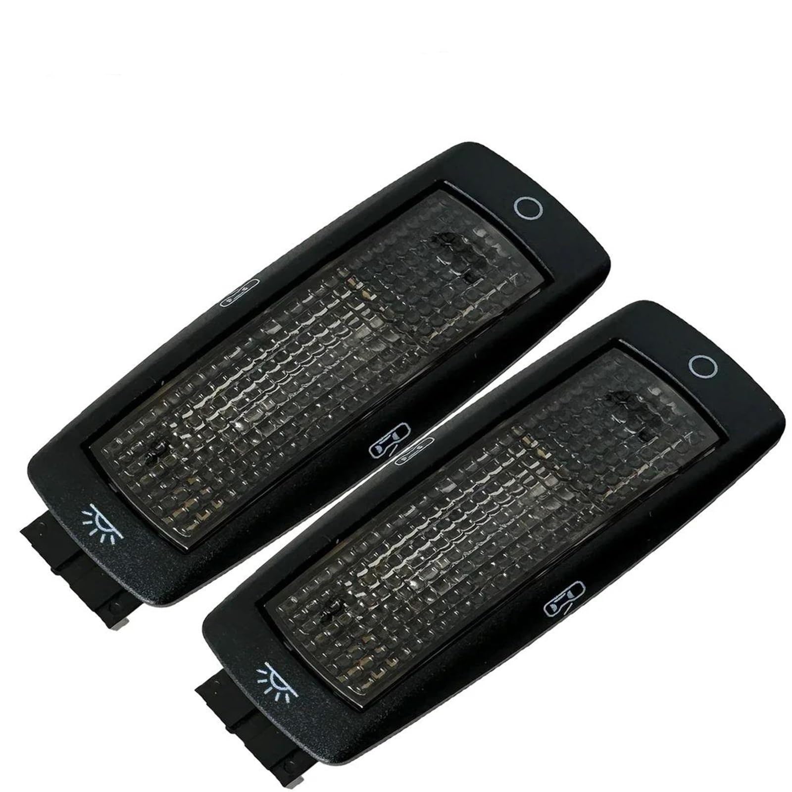 MCQNDS Interior Dome Light Rear Reading Map Dome Light Ceiling Lamp For VW For Golf 4 For Jetta A4 MK4 For P&assat B5 For Beetle For T&IGUAN 3B0947291(Black 2PCS)