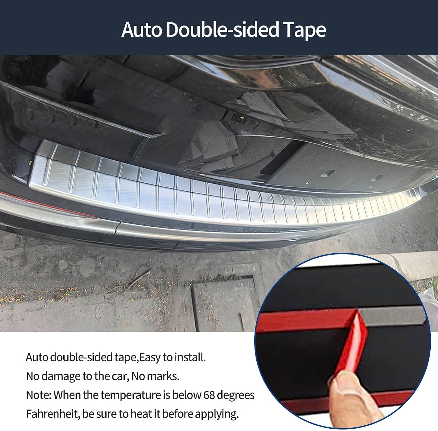 Rear Bumper Guard Cover Protector Compatible with Jeep New Grand Cherokee 2026 2025 2024 Outside Rear Trunk Bumper Cover Car Accessories Stainless Steel 1PC(Silver)