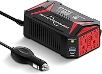 BESTEK 300W Pure Sine Wave Power Inverter DC 12V to 110V AC Car Converter with PD 30W USB-C Fast Charger for Laptops & Road Trips
