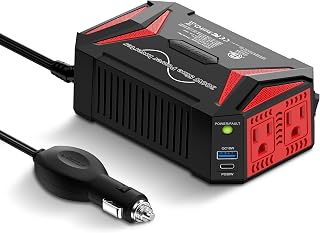 BESTEK 300W Pure Sine Wave Power Inverter DC 12V to 110V AC Car Converter with PD 30W USB-C Fast Charger for Laptops & Road Trips