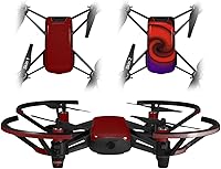 Vista 1 de Skin Decal Wrap 2 Pack para DJI Ryze Tello Drone Solids Collection rojo oscuro dron no incluido