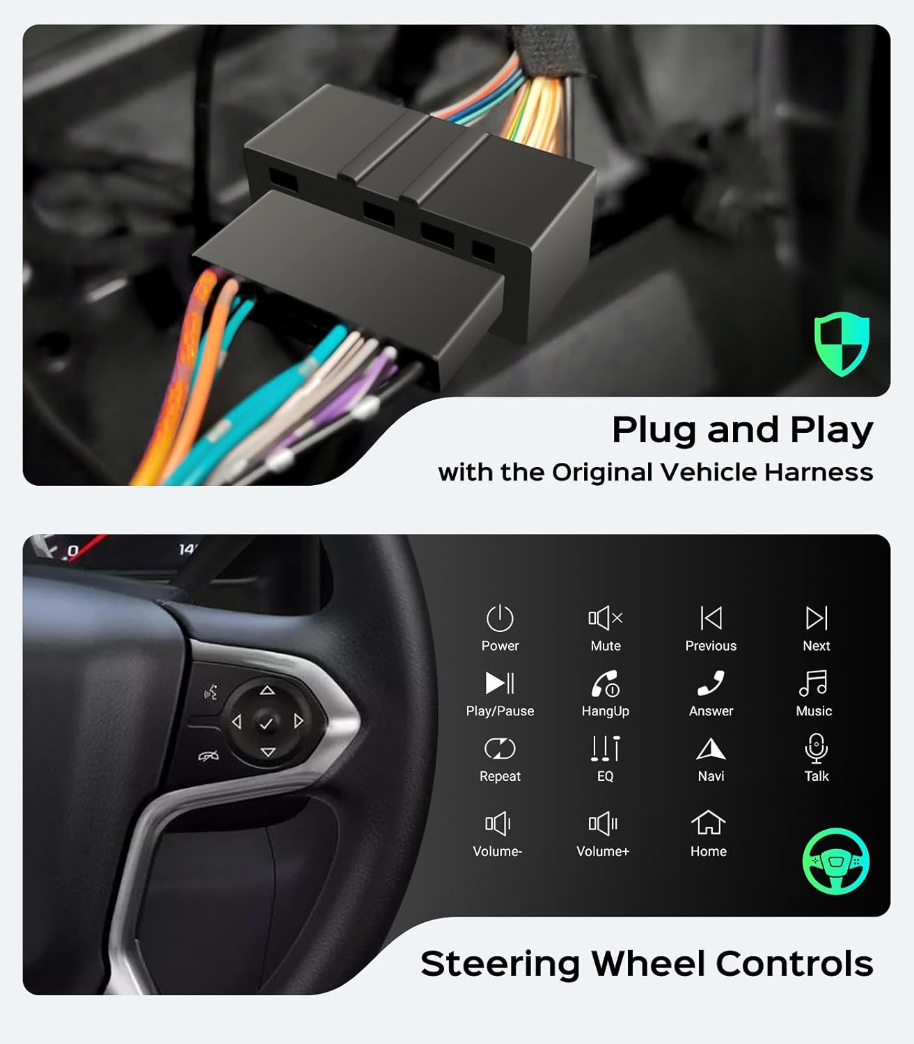 10.2'' Car Radio Stereo for Chevy Silverado 2014 2015 2016 2017 2018 GMC Sierra 2+64G Replacement Upgrade 5G WiFi Wireless Carplay/Android Auto/GPS/Bluetooth/FM Radio/1080P SWC