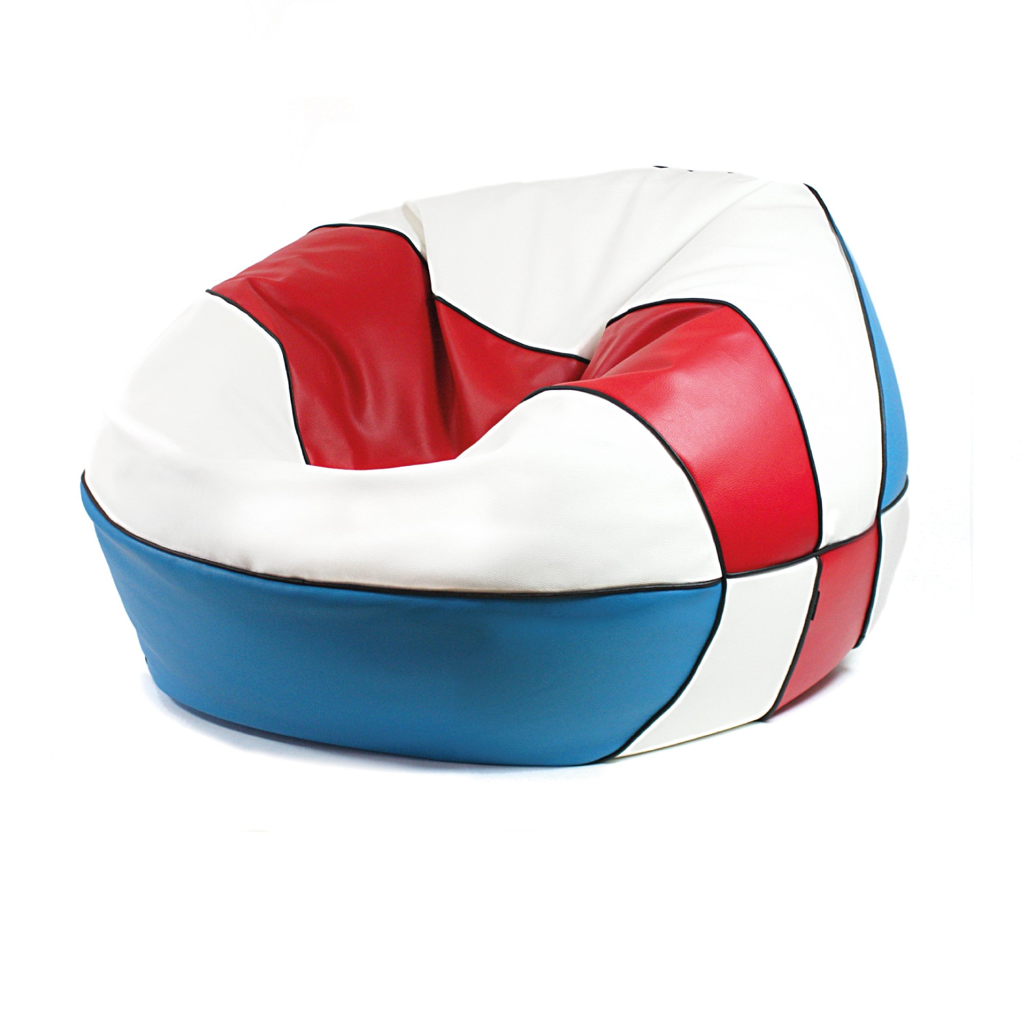 Mipuf.es – Puff Basket Original. Puf con 90 cm de diámetro – Tejido Polipieal Alta Resistencia – Doble Cremallera – Relleno Incluido reciclable – Tricolor