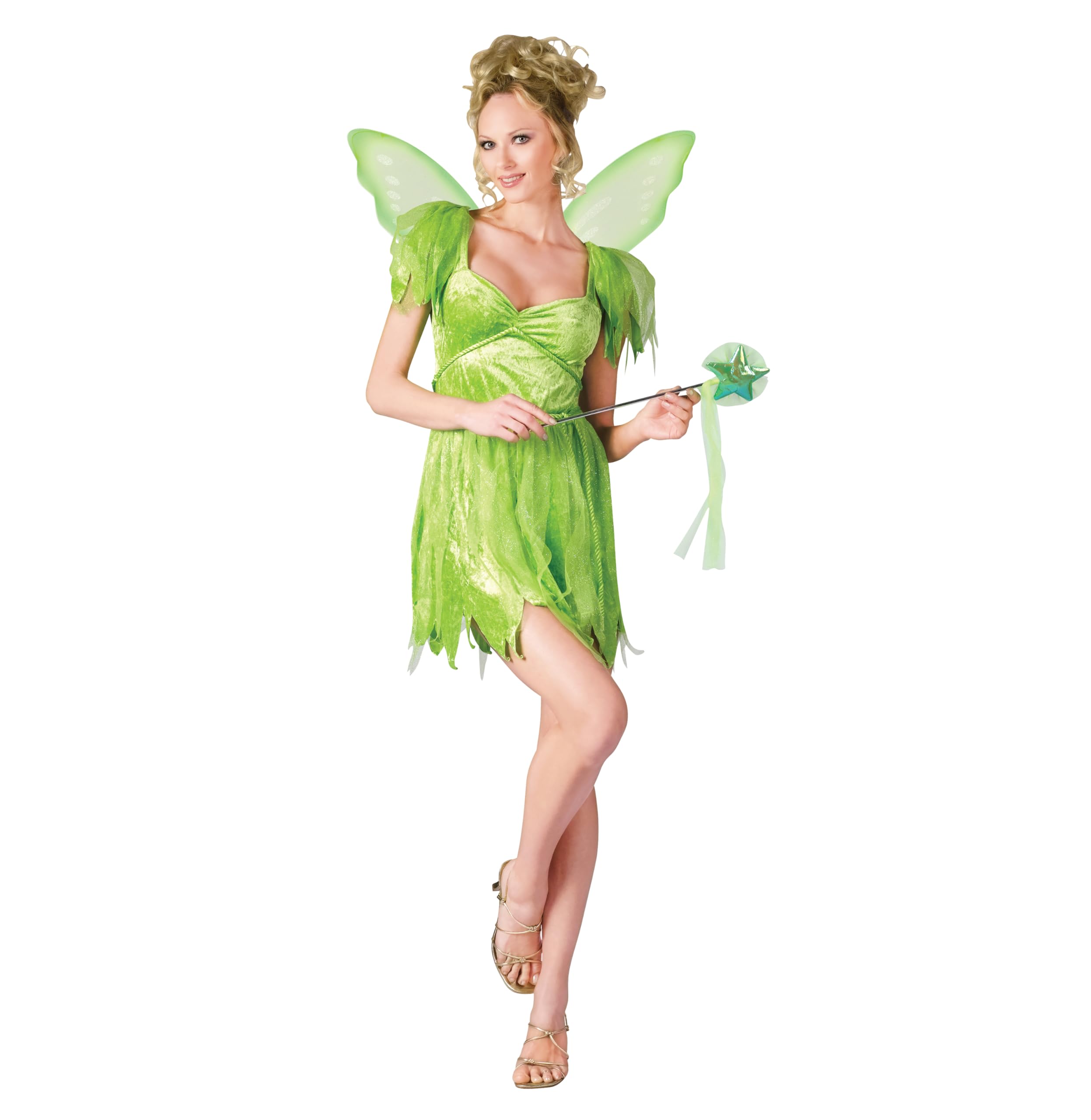 Fun World Women's Neverland Fairy, Green, S/M Size 2-8