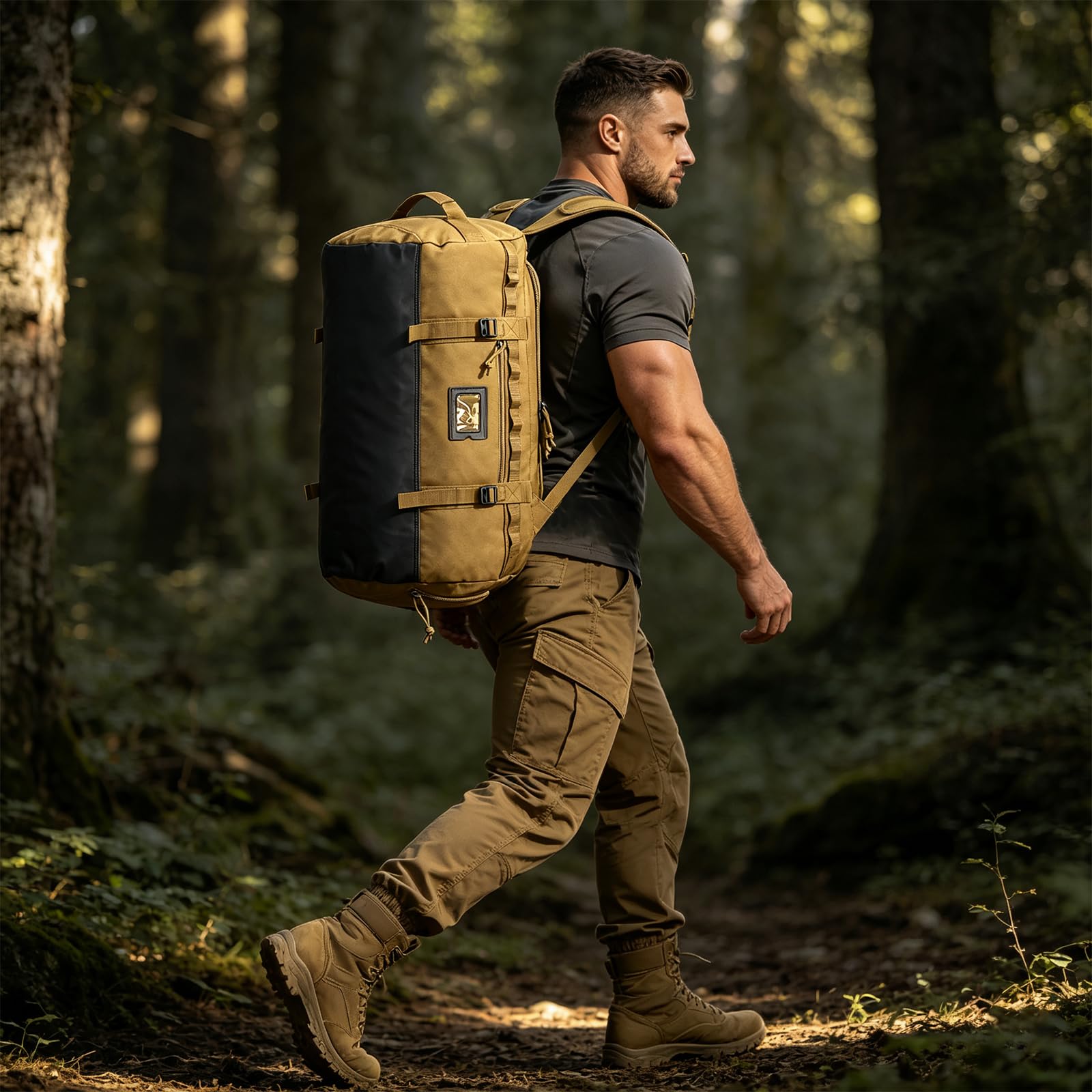 Taktische Reisetasche Rucksack Herren Groß 60L mit Schuhfach